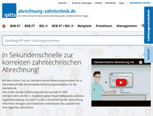 Tablet Screenshot of abrechnung-zahntechnik.de